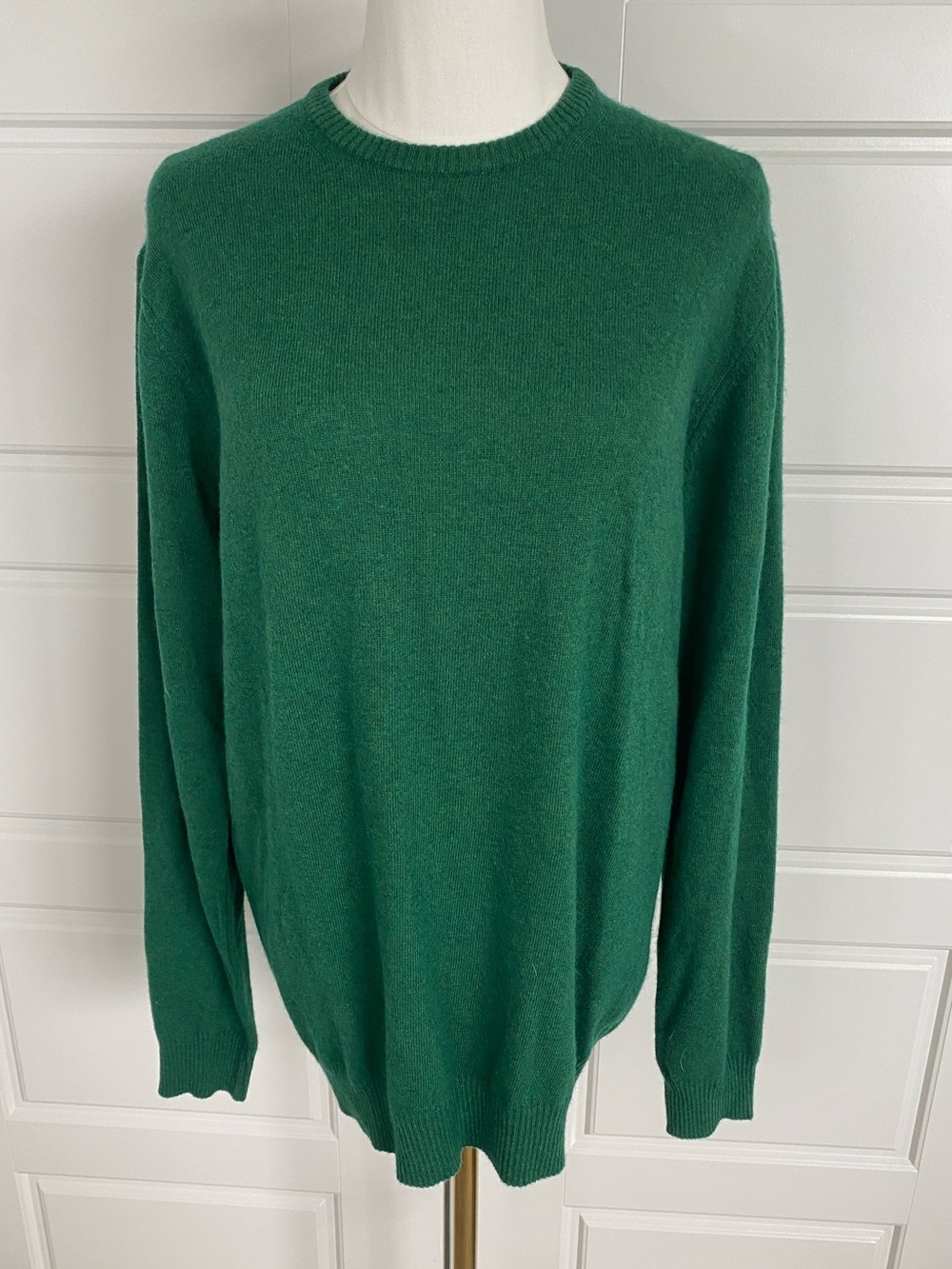 Emi Maglia Green Wool Cashmere Crewneck Sweater Made in Italy M NWT